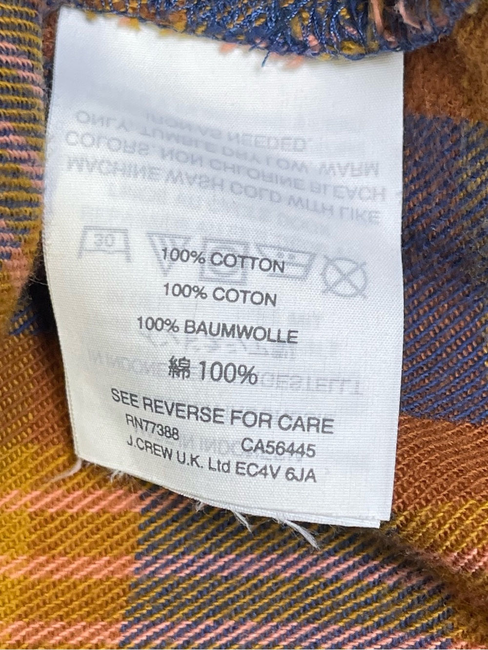 Madewell Womens Plaid Flannel Shirt XS Blue Orange Pink Cozy Autumn Fall Winter - Picture 5 of 11